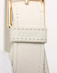 Pre-Loved Heritage Triomphe Hobo Shoulder Bag Leather with Gold Hardware, Cream
