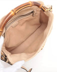 Pre-Loved Diana Bamboo Shoulder Bag Leather Medium with Gold Hardware, Beige