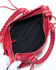 Pre-Loved Classic City Handbag Leather Mini with Gold Hardware, Pink