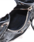 Pre-Loved Le Cagole Bucket Bucket Bag Leather XS with Aged Silver Hardware, Black