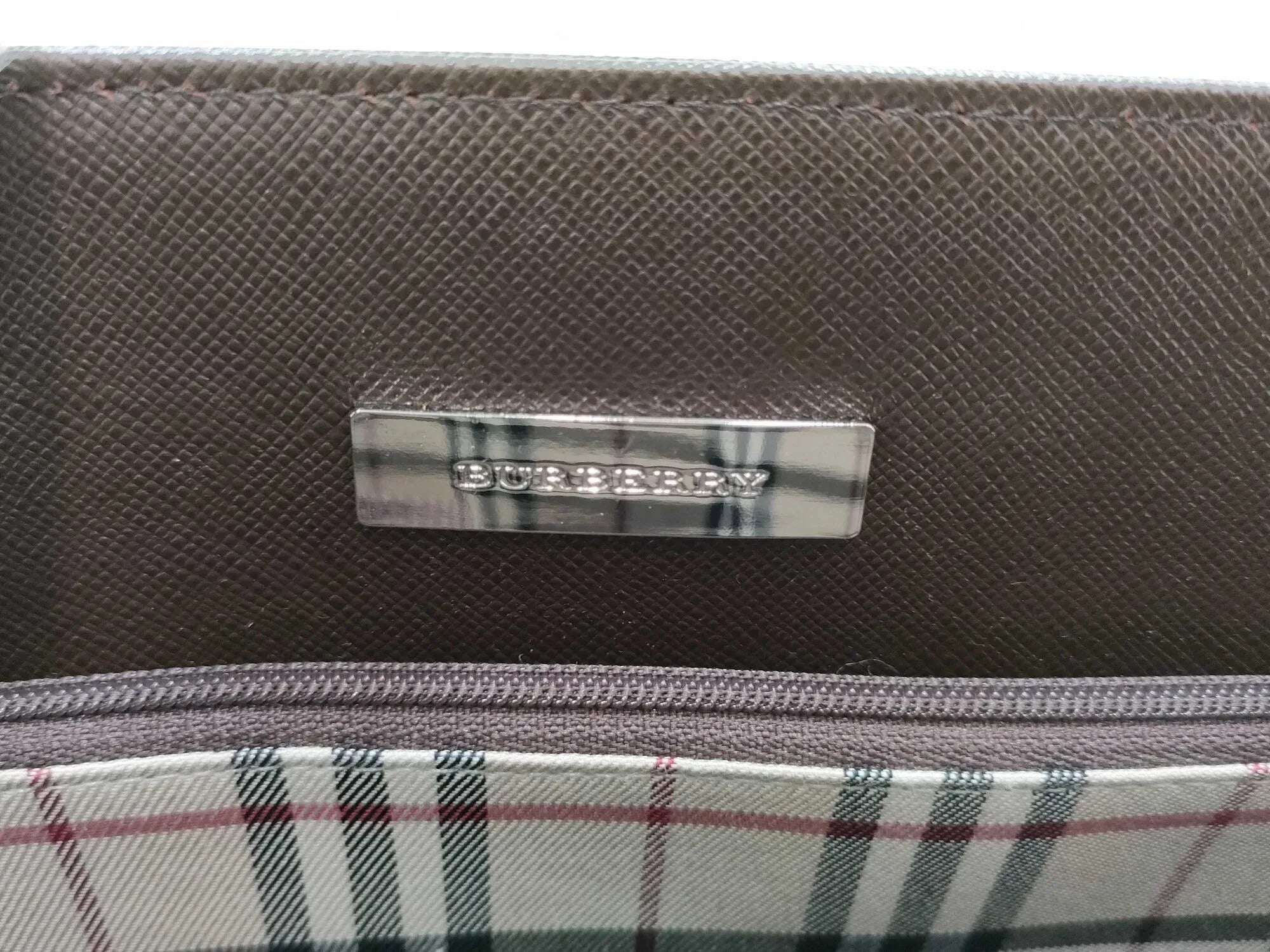 Pre-Loved Tote Leather with Silver Hardware, Dark Brown