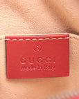 Pre-Loved GG Marmont Belt Bag Quilted Leather with Aged Gold Hardware, Red