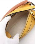Pre-Loved Puzzle Handbag Leather Mini with Gold Hardware, Yellow, Tan, Cream