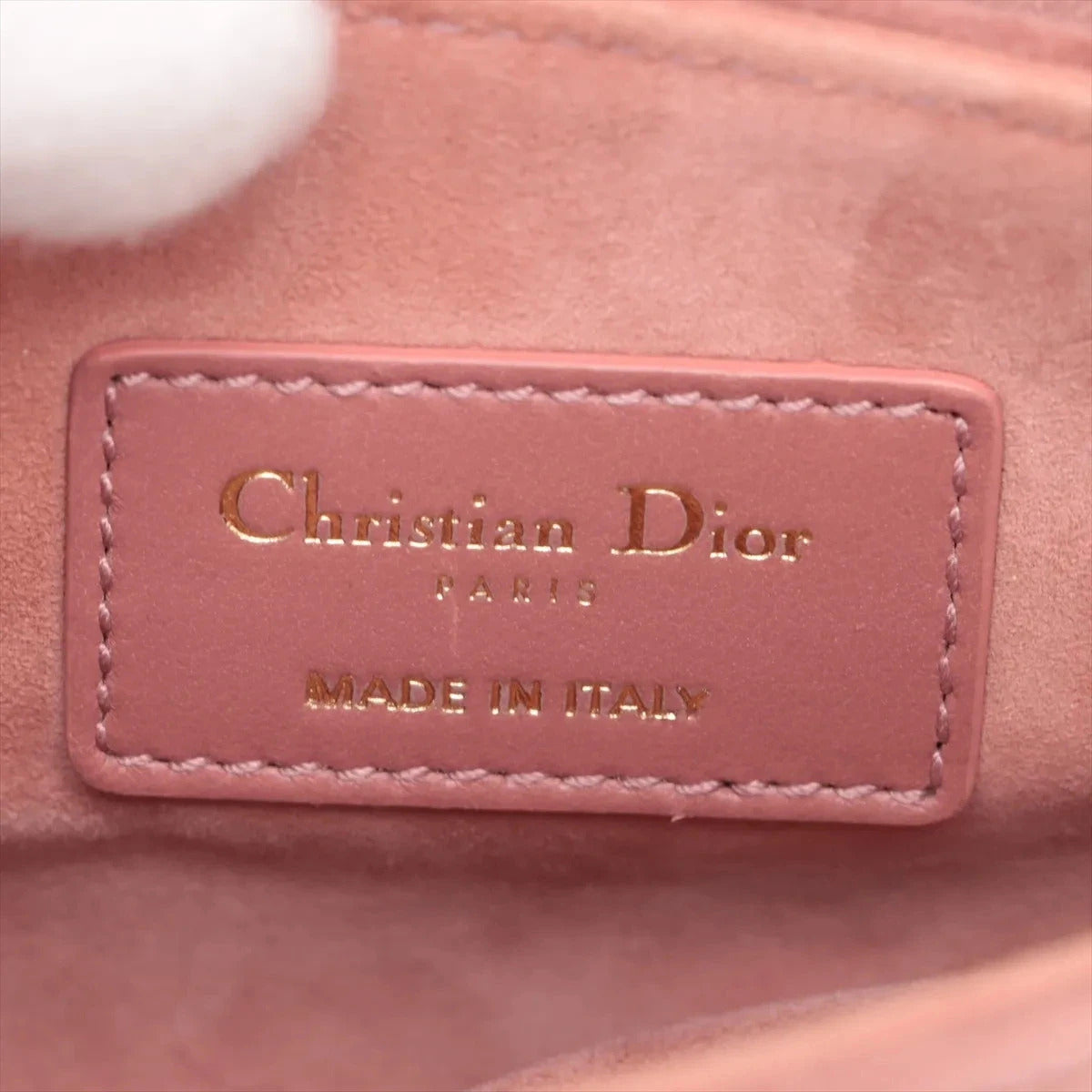Pre-Loved Saddle Shoulder Bag Suede Mini with Gold Hardware, Pink