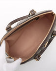 Pre-Loved Ophidia Handbag Monogram Coated Canvas Medium with Gold Hardware, Beige/Ebony