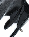 Pre-Loved Boy Shoulder Bag Chevron Leather Small with Silver Hardware, Black
