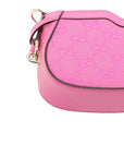Pre-Loved Moon Side GG Mini Shoulder Bag Monogram Coated Canvas Mini with Gold Hardware, Pink