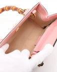 Pre-Loved Diana Bamboo Tote Leather Mini with Gold Hardware, Pink