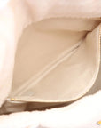 Pre-Loved Loulou Puffer Shoulder Bag Quilted Velvet Small with Aged Gold Hardware, Ivory Multicolor