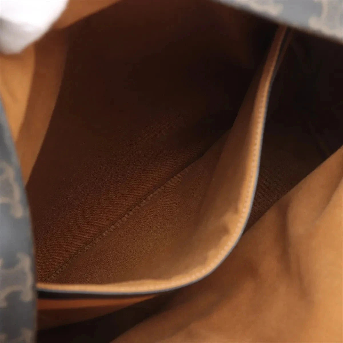 Pre-Loved Triomphe Backpack Triomphe Coated Canvas with Gold Hardware, Brown