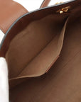 Pre-Loved Padlock Tote Monogram Coated Canvas Small with Gold Hardware, Beige Ebony