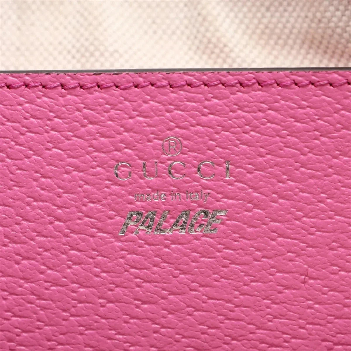 Pre-Loved GG-P Half-Moon Shoulder Bag Monogram Coated Canvas Small with Silver Hardware, Pink