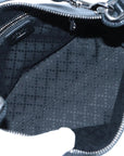 Pre-Loved Shoulder Bag Black Leather with Silver Hardware, Black