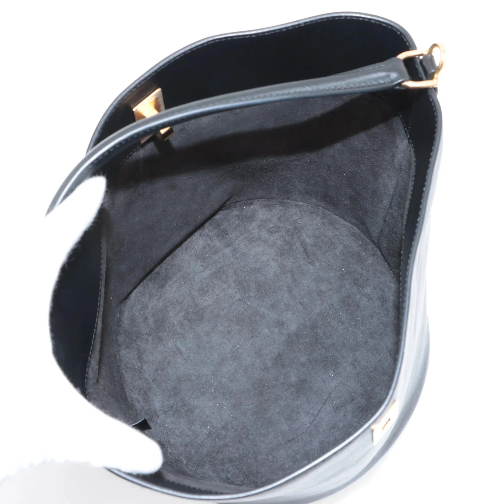 Pre-Loved Bucket 16 Bucket Bag Leather with Gold Hardware, Black