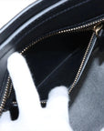 Pre-Loved Luggage Tote Leather Micro with Gold Hardware, Black