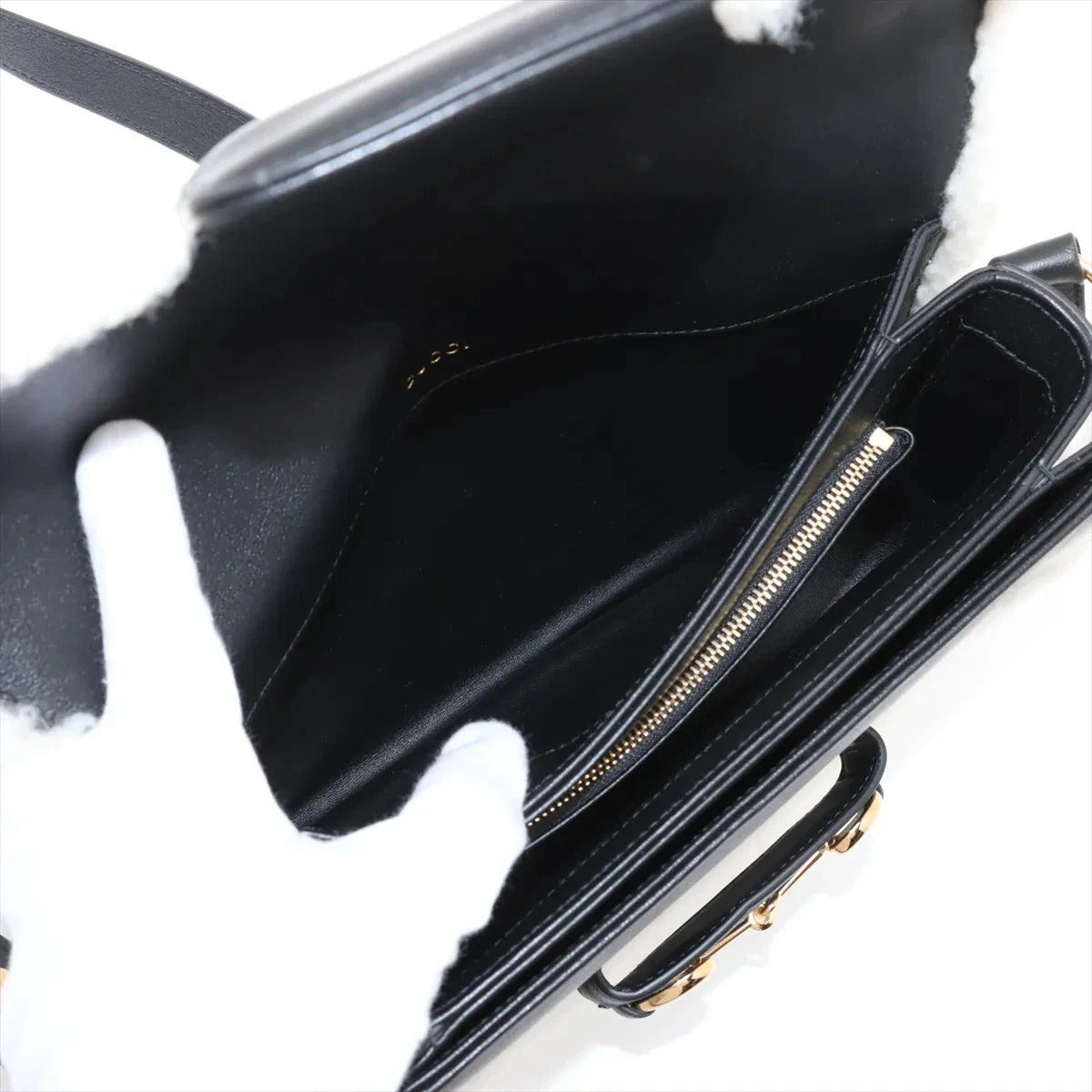 Pre-Loved Horsebit 1955 Shoulder Bag Leather Small with Gold Hardware, Black
