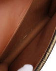 Pre-Loved Triomphe Wallet on Strap Crossbody Bag Triomphe Coated Canvas with Gold Hardware, Brown