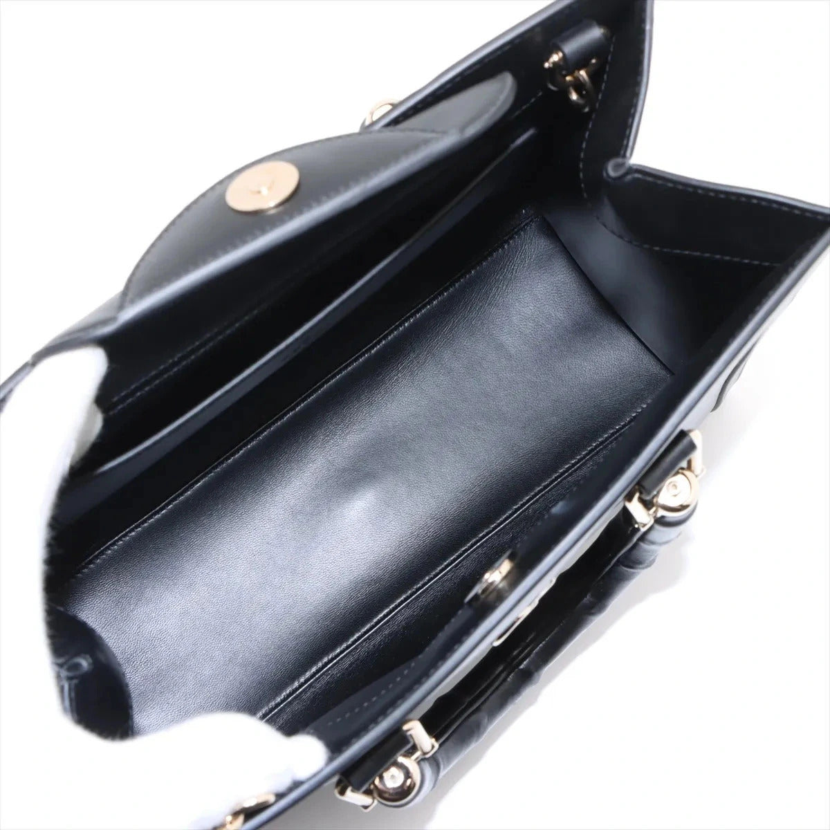 Pre-Loved Diana Tote Leather Small with Gold Hardware, Black