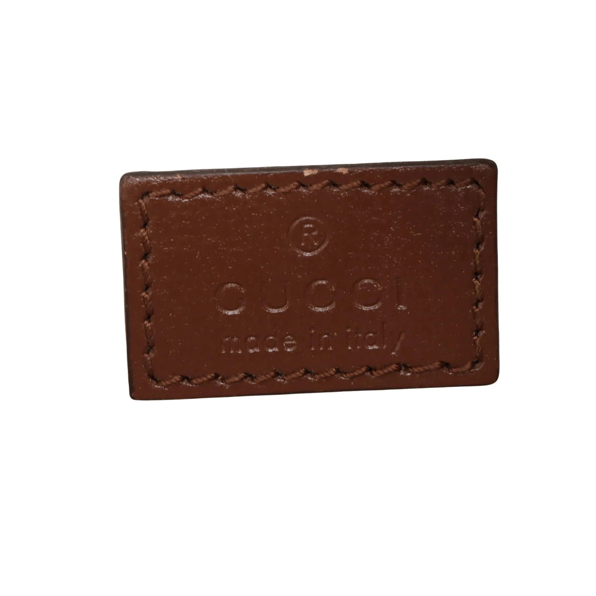 Pre-Loved GG Supreme Belt Bag Monogram Coated Canvas with Gold Hardware, Beige and Ebony