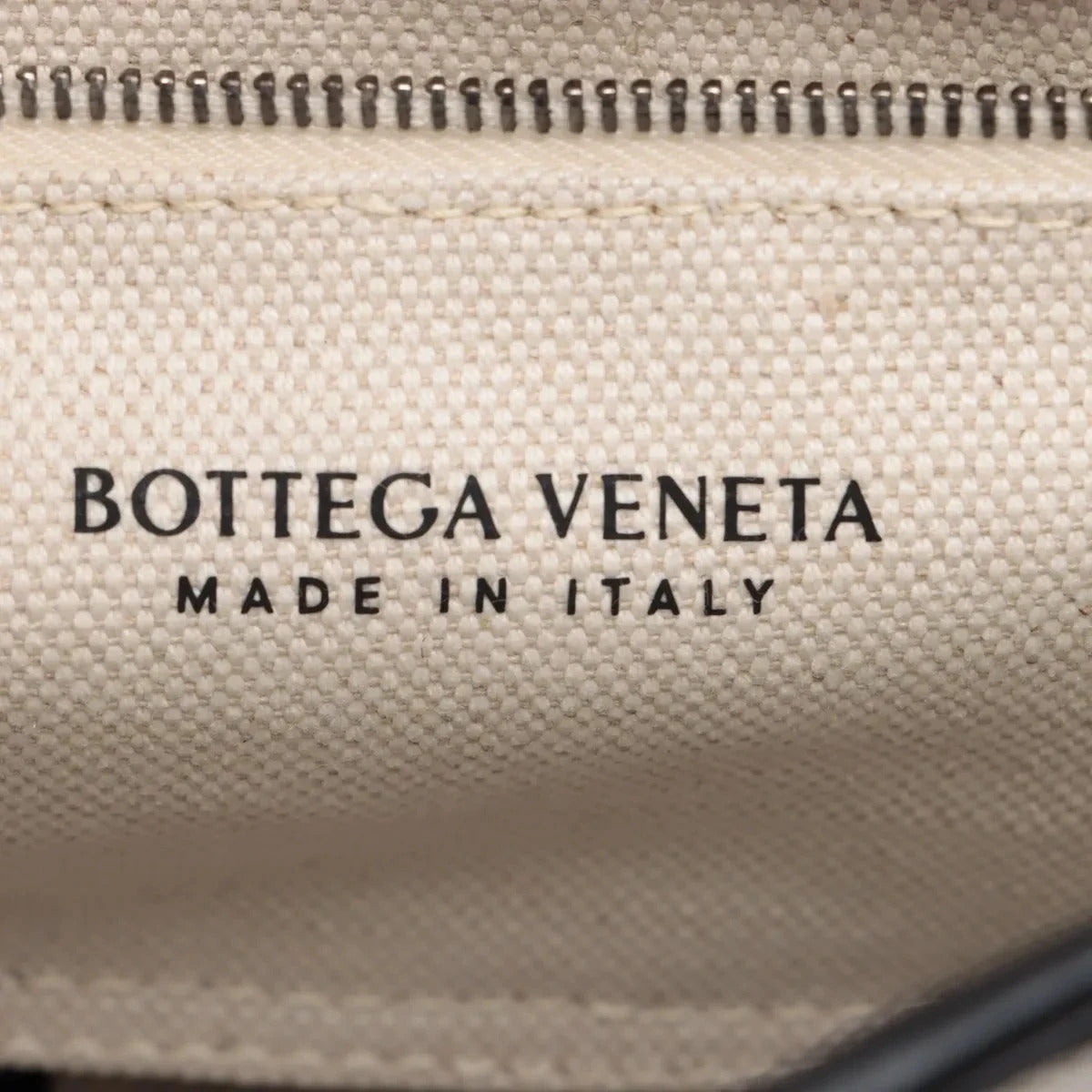 Pre-Loved Cassette Crossbody Bag Intrecciato Canvas with Silver Hardware, Cream