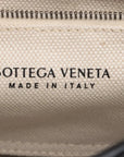 Pre-Loved Cassette Crossbody Bag Intrecciato Canvas with Silver Hardware, Cream