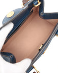 Pre-Loved Diana Bamboo Tote Leather Mini with Gold Hardware, Blue
