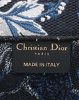 Pre-Loved Book Tote Tote Canvas Embroidered Medium, Blue and White