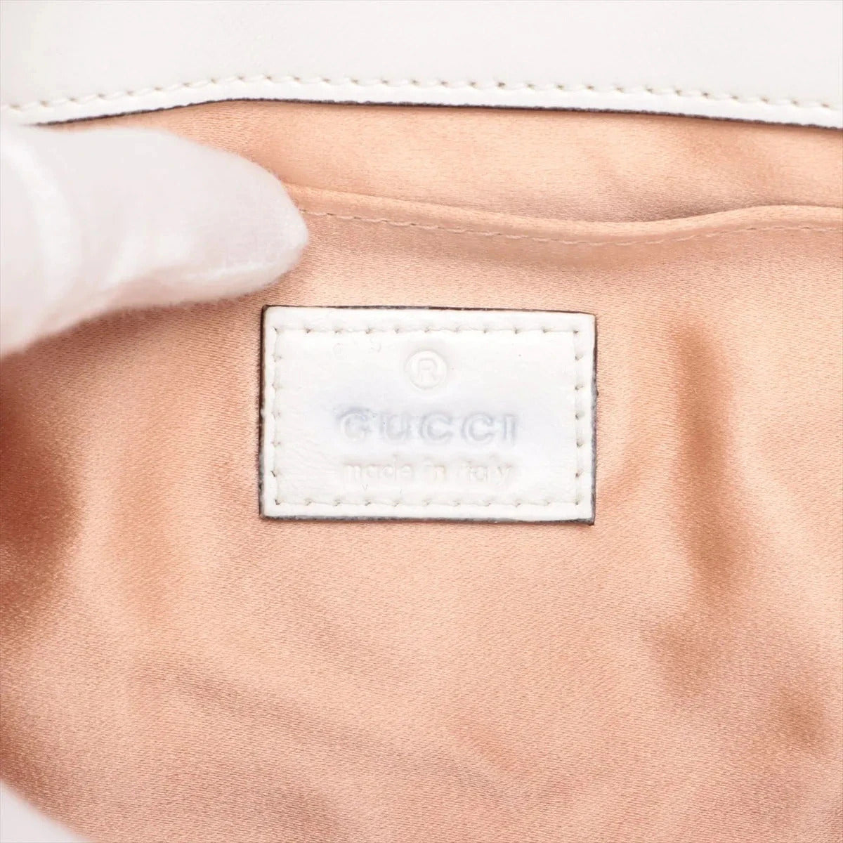 Pre-Loved Horsebit Chain Shoulder Bag Quilted Leather Small with Silver Hardware, White