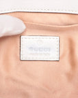 Pre-Loved Horsebit Chain Shoulder Bag Quilted Leather Small with Silver Hardware, White