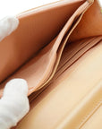 Pre-Loved Wallet on Chain Crossbody Bag Quilted Tweed with Gold Hardware, Beige Multicolor