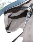 Pre-Loved GG Supreme Blooms Backpack Monogram Coated Canvas Small with Silver Hardware, Beige Blue Floral