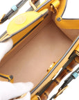 Pre-Loved Diana Bamboo Tote Leather Mini with Gold Hardware, Yellow
