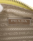 Pre-Loved Re-Edition 2005 Shoulder Bag Crochet Raffia Gingham Mini with Silver Hardware, Yellow and White