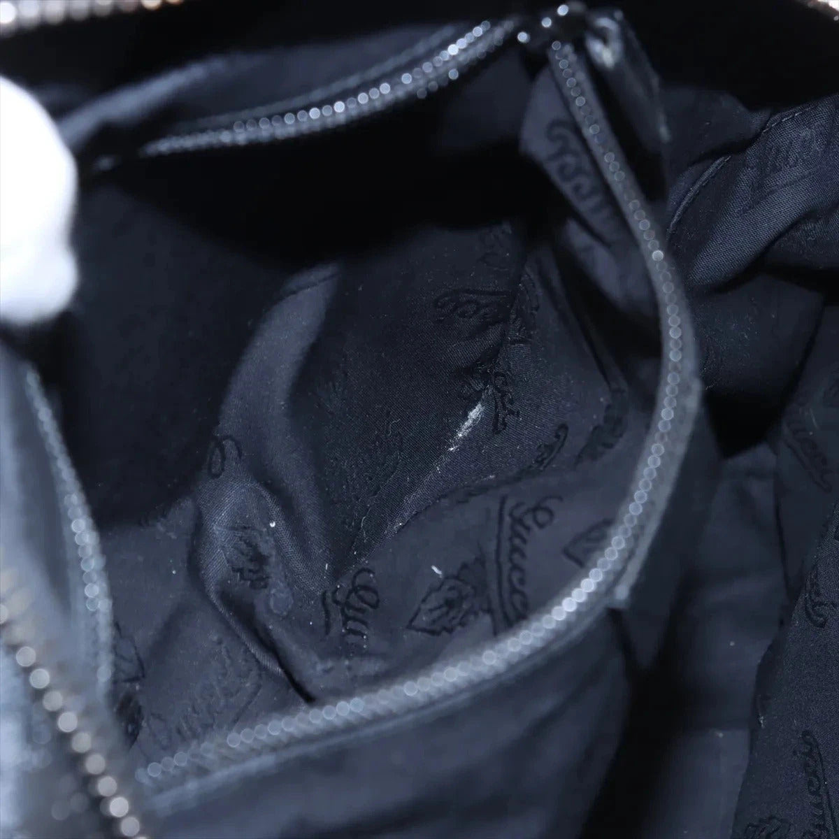 Pre-Loved GG Imprime Backpack Monogram Coated Canvas with Silver Hardware, Black