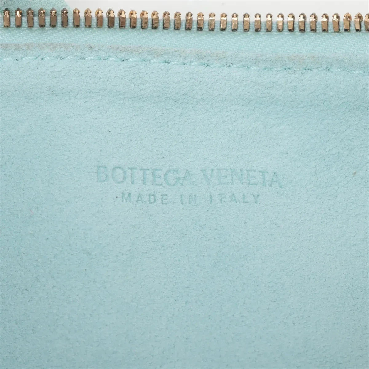 Pre-Loved Knot Shoulder Bag Suede Small with Gold Hardware, Light Blue