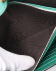 Pre-Loved Dionysus Wallet on Chain Crossbody Bag Leather Mini with Aged Gold and Silver Hardware, Green