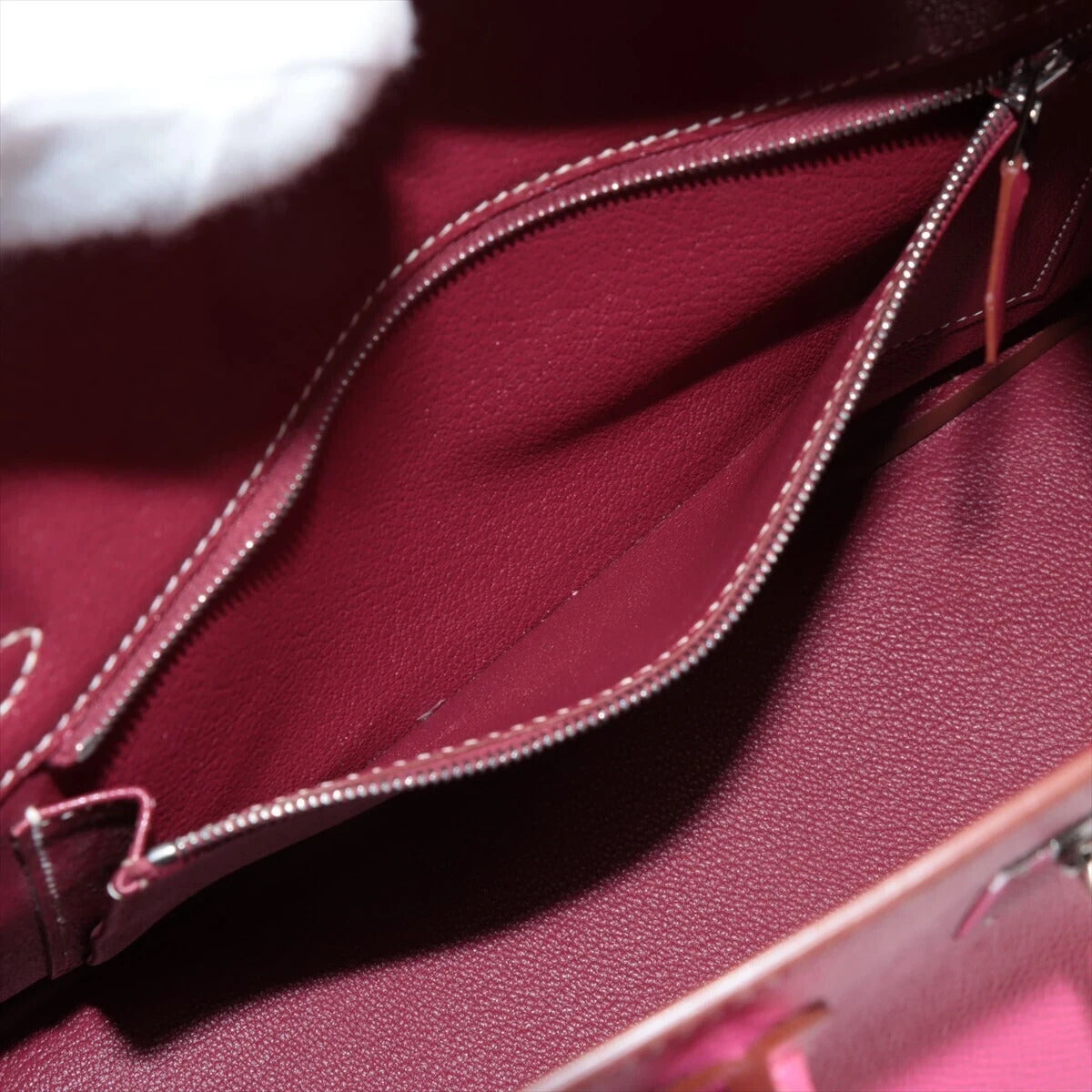 Pre-Loved Birkin Handbag Leather 30 with Palladium Hardware, Pink
