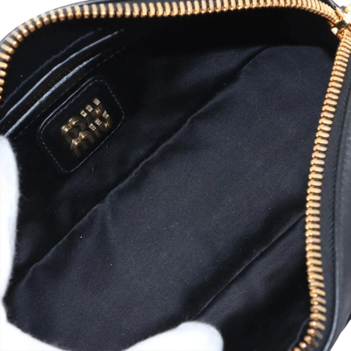 Pre-Loved Matelassé Bowling Bag Handbag Quilted Leather Mini with Gold Hardware, Black