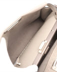 Pre-Loved Peekaboo Selleria Handbag Leather with Silver Hardware, Taupe