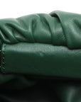 Pre-Loved The Chain Pouch Shoulder Bag Leather with Gold Hardware, Green
