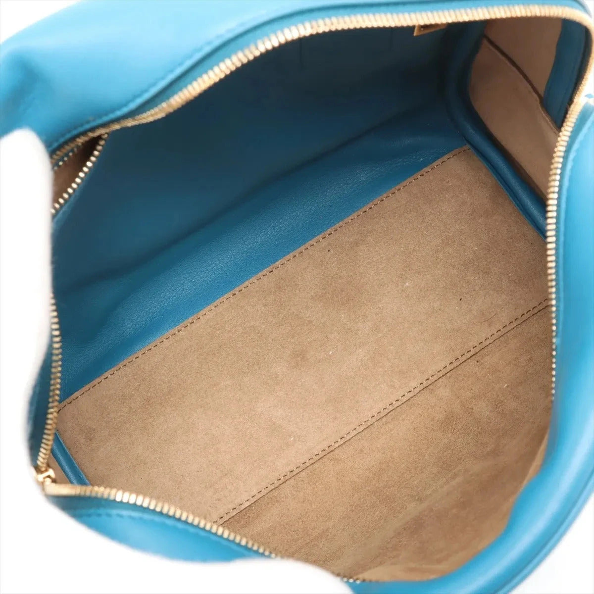 Pre-Loved Amazona Handbag Leather Small with Gold Hardware, Blue