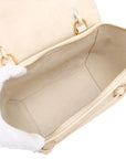 Pre-Loved Belt Bag Handbag Leather Micro with Gold Hardware, Cream