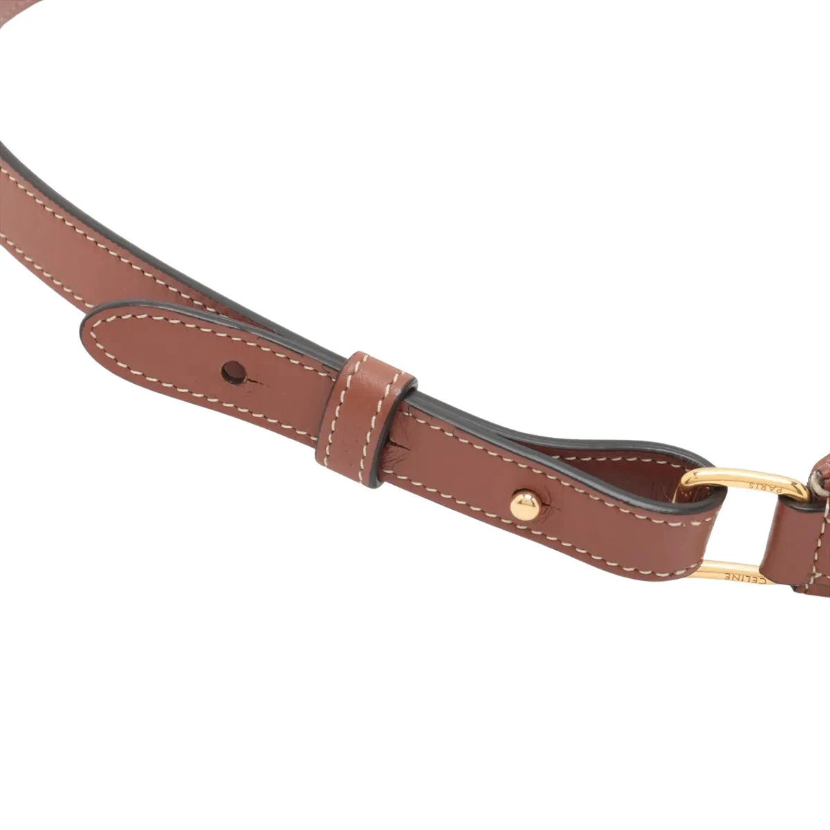 Pre-Loved Ava Shoulder Bag Leather with Gold Hardware, Tan