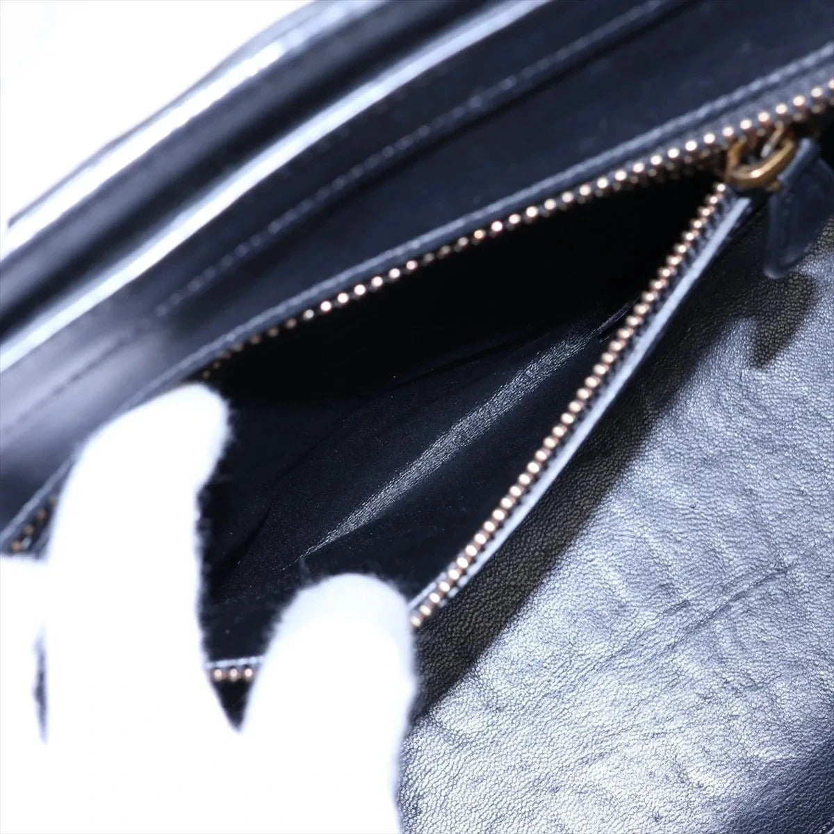 Pre-Loved Luggage Tote Leather Micro with Gold Hardware, Tricolor