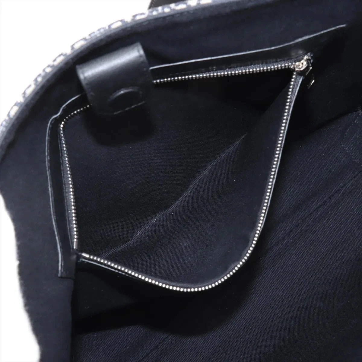 Pre-Loved Cushion Anagram Tote Tote Anagram Canvas Coated with Silver Hardware, Grey and Navy