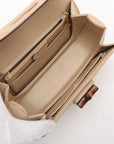 Pre-Loved Bamboo Handbag Leather with Gold Hardware, Beige