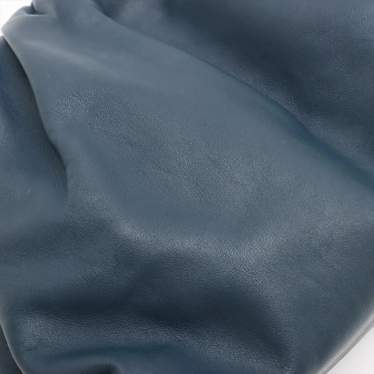 Pre-Loved The Pouch Clutch Leather with Silver Hardware, Blue