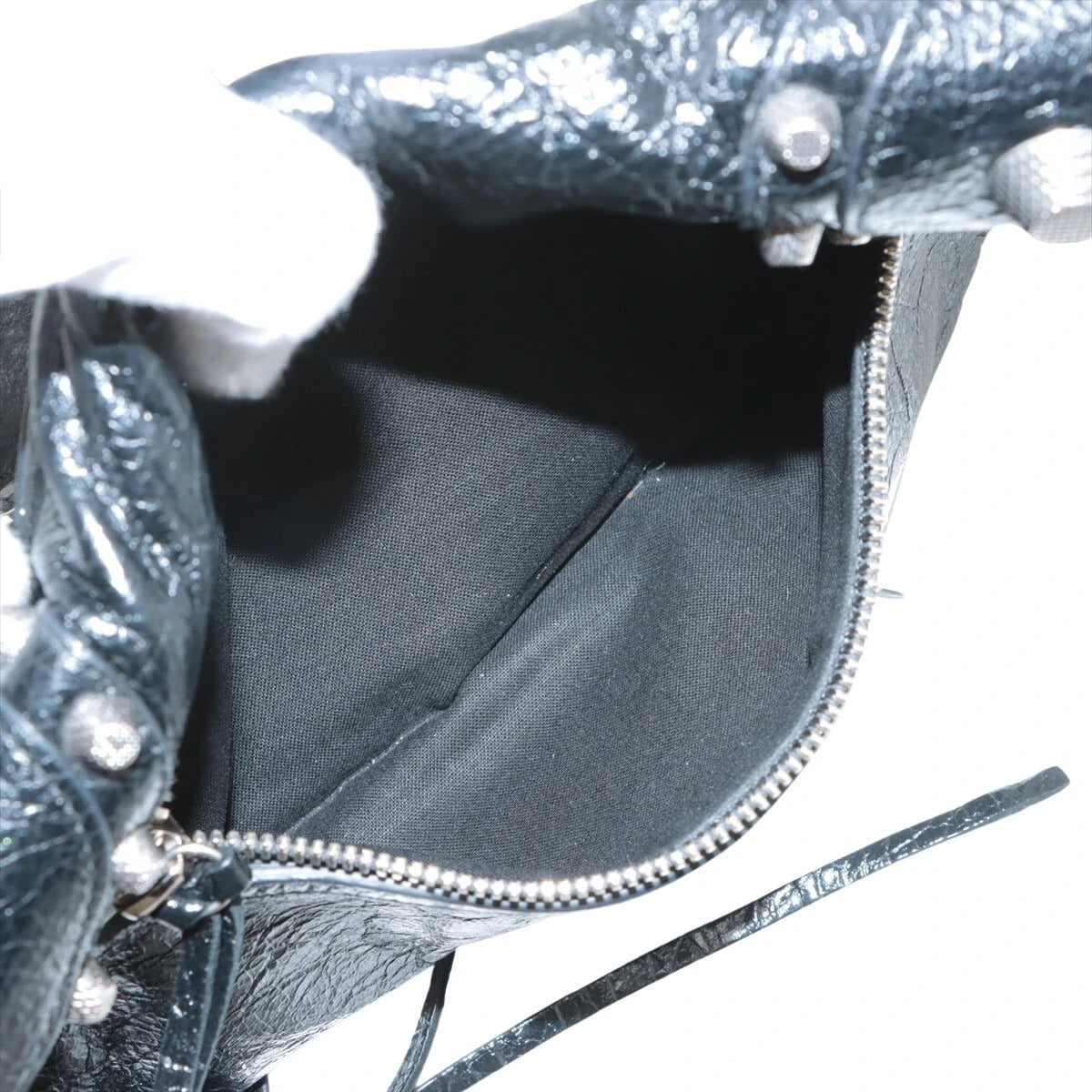 Pre-Loved Le Cagole Crossbody Bag Leather Mini with Silver Hardware, Black
