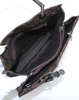 Pre-Loved Bamboo Tote Monogram Canvas with Silver Hardware, Brown