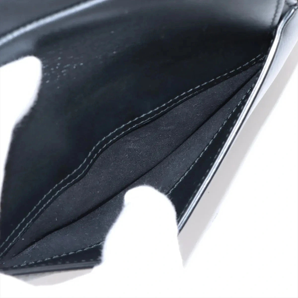 Pre-Loved Saddle Shoulder Bag Leather Mini with Gold Hardware, Black
